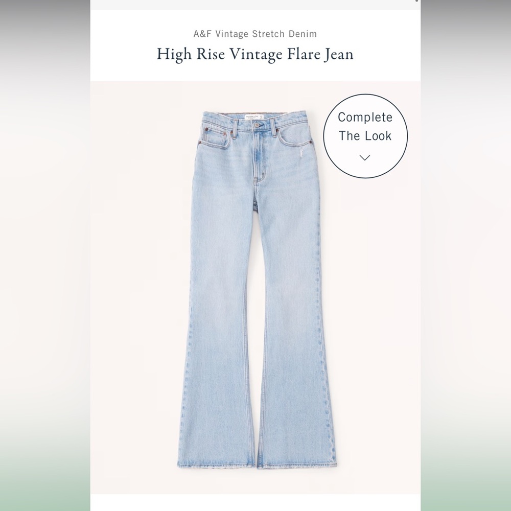 Abercrombie and Fitch 70s Vintage Flare Ultra High Rise Jean